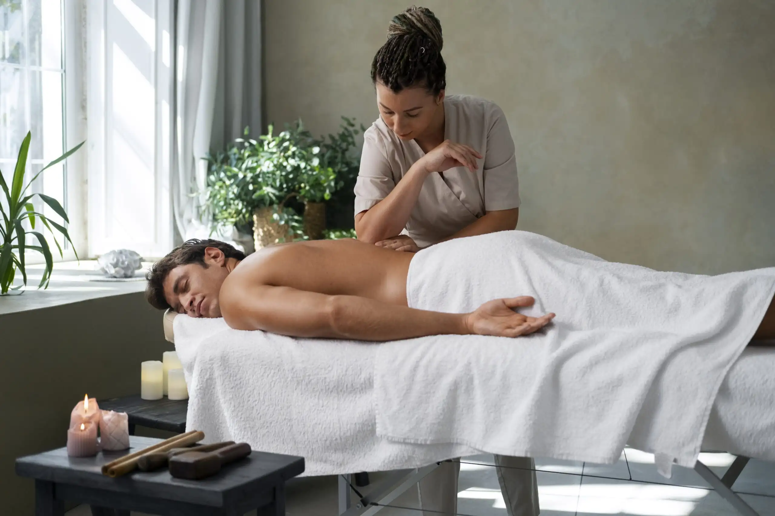 Professional spa massage therapy